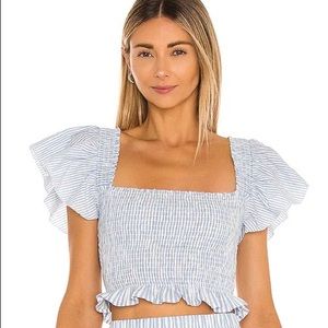 LoveShackFancy Wallace Top in XS